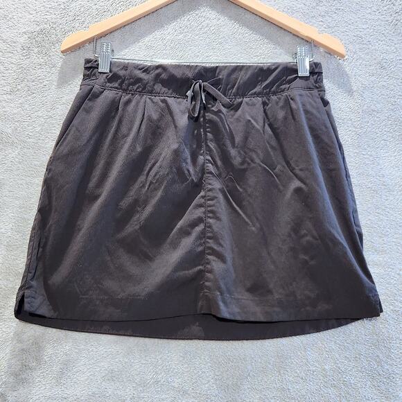 REI Womens Charcoal Gray Drawstring Skort Size Medium Golf Athleisure Hiking - Picture 1 of 13